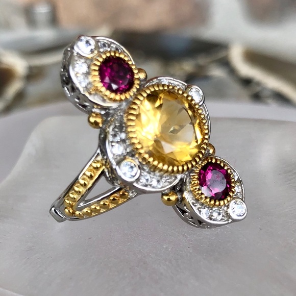 Dallas Prince  Jewelry  Dallas Prince Citrinegarnetzircon Ring  Poshmark